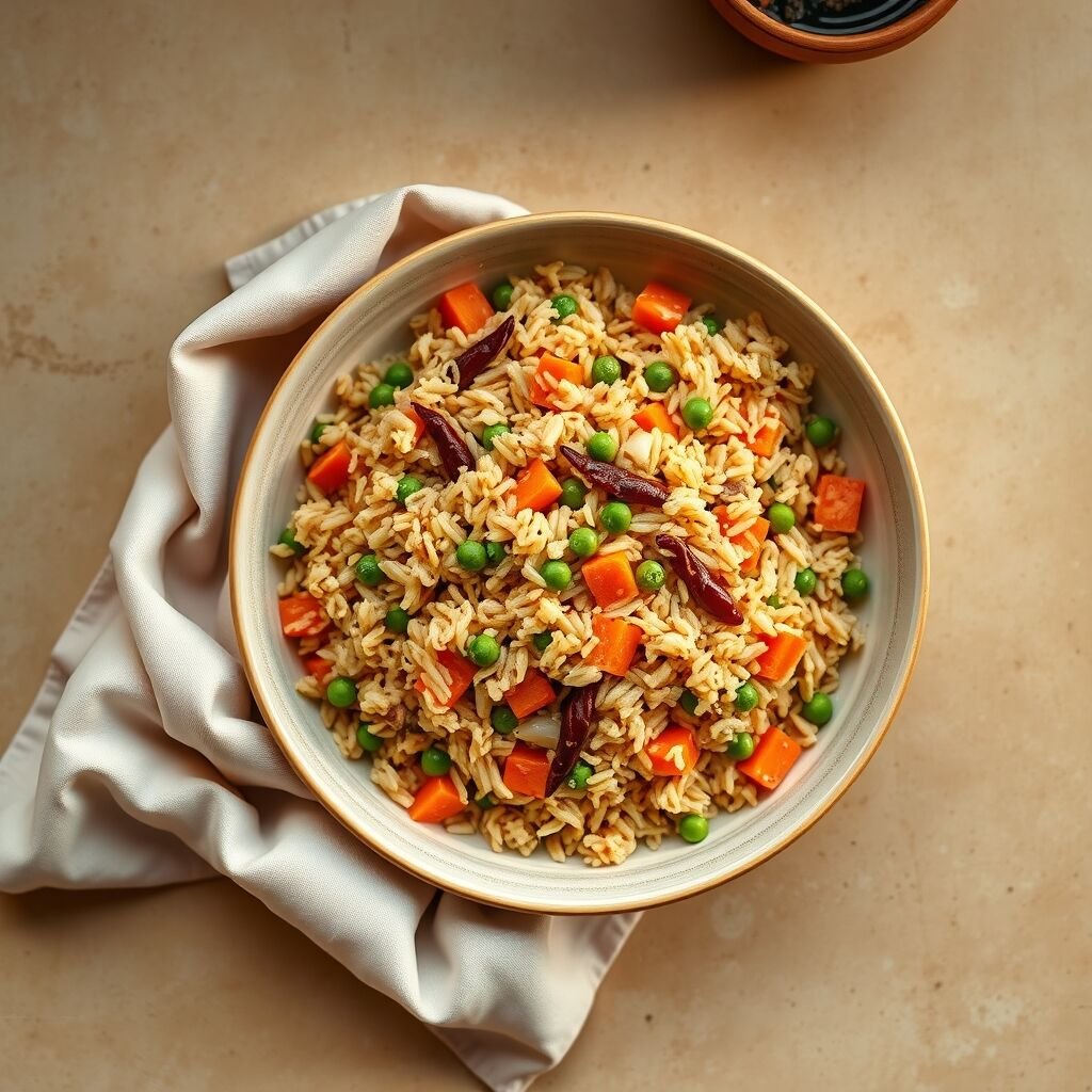 Leftover rice egg fried rice